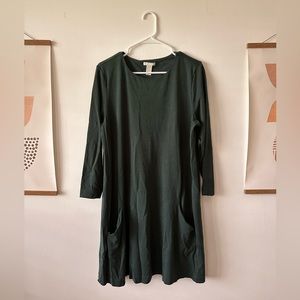 Perfect Fall/Winter Dress! Dark Emerald green dress from H&M size L